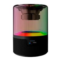 Esta es la imagen de bocina acteck glee pure ap30 / inalambrica / bluetooth - conexion tws  3.5 mm / sonido estereo / 5 w / iluminacion led / negro / ac-936422